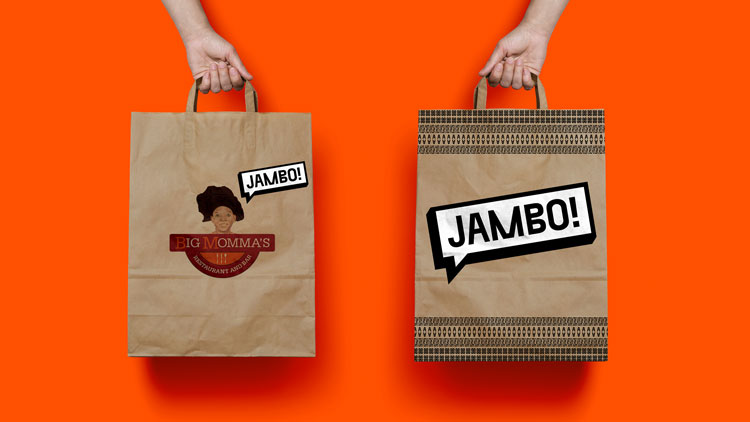 倫敦Jambo餐飲外賣初創(chuàng)企業(yè)“對話式”品牌形象塑造，logo設計
