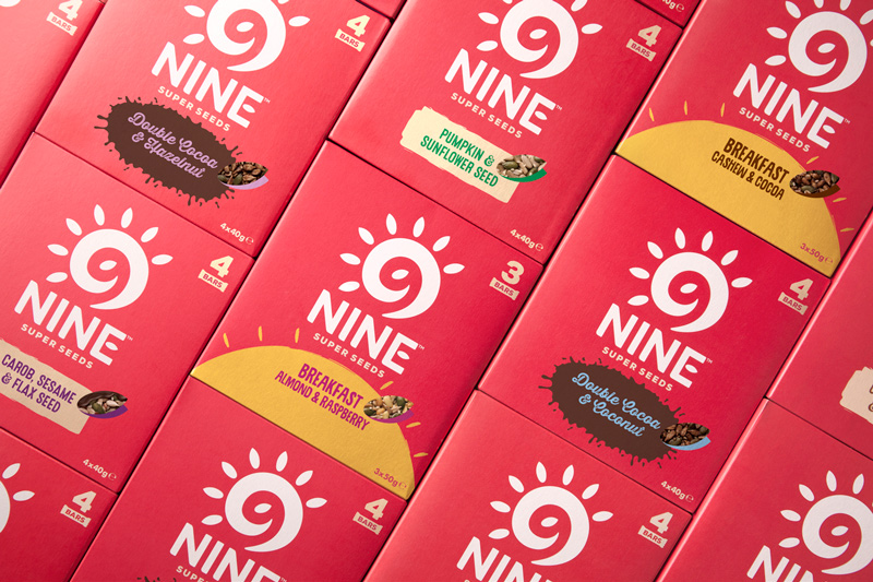 9Nine零食品牌logo設計，食品包裝設計