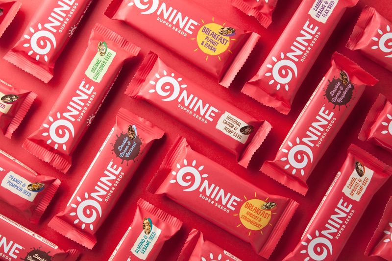 9Nine零食品牌logo設計，食品包裝設計